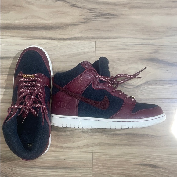 Nike Dunk High Supreme 'Destroyer' in black and red earth colorway